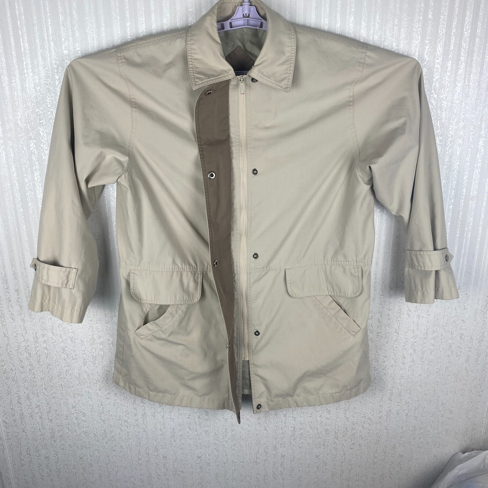 London Fog Limited Edition Men's Jacket Beige Timeless Appeal‎ Snap Front Size M